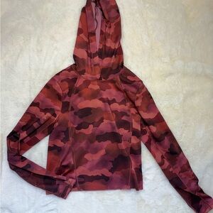 Athleta Pink and Brown Hooded Top